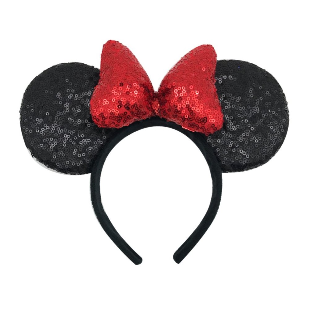 Disney Minnie Red Sequined Bow Headband